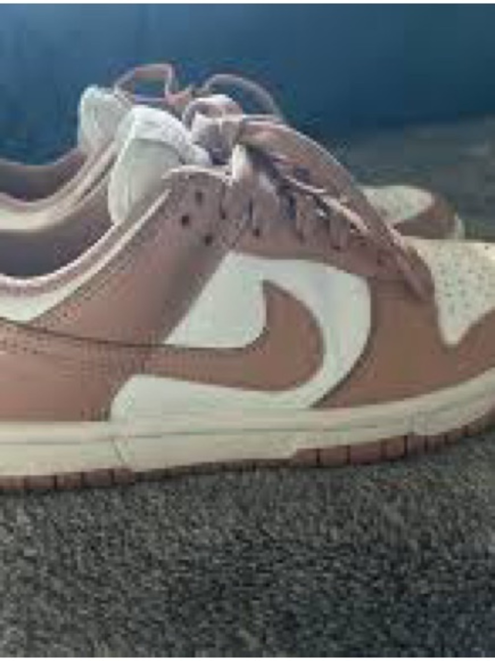 Nike Women's Rose Pink and White Low-Top Sneakers